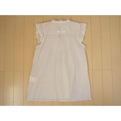 ★5 新品 未使用 メゾピアノ ジュニア メゾピアノジュニア mezzo piano junior 子供服 女の子 M 150cm ブラウス ノースリーブ ベージュ レース 春 夏 トップス｜mana2｜03