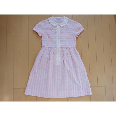 ファミリア familiar 半袖ワンピース 100cm 夏 いちご柄 キッズ