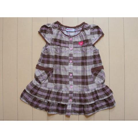 ミキハウス アウトレット Miki House Mikihouse 子供服 女の子 90cm ベビー服 半袖 ワンピース チェック 茶 ピンク 春 夏 3 ガールズ 女児 キッズ ベビー I 子供服マナマナキッズ ベビー服 通販 Yahoo ショッピング
