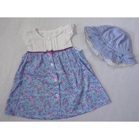 ベベ Bebe 子供服 女の子 M 約 80cm ベビー服 ワンピース ノースリーブ 水色 リバティ 小花柄 帽子 ぼうし 2点 春 夏 3 セットアップ キッズ ベビー 子ども服 I 子供服マナマナキッズ ベビー服 通販 Yahoo ショッピング