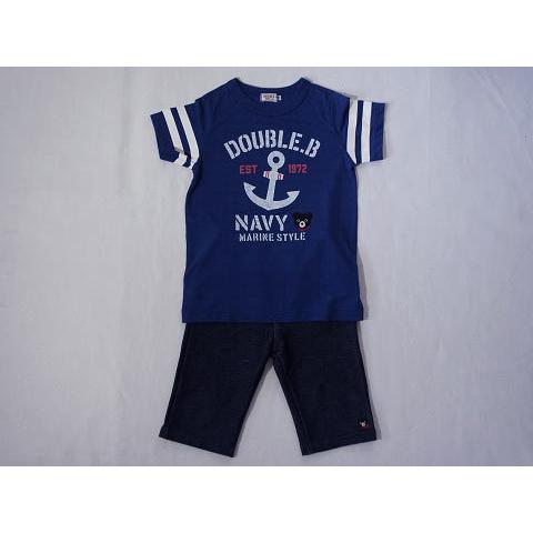 ミキハウス130男の子夏服まとめ売り ダブルビー ダブルビー Tシャツ