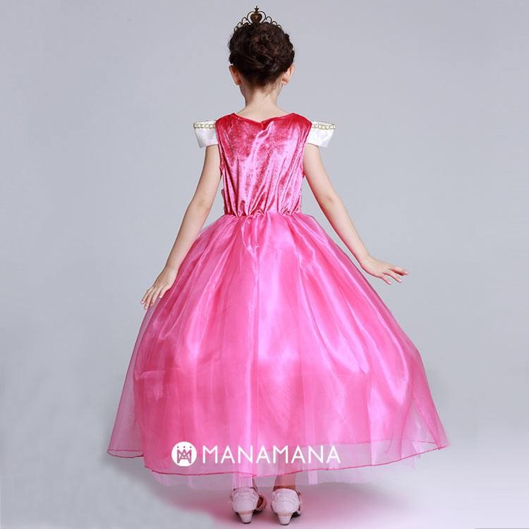 オーロラ姫 ドレス プリンセス 子供 用 キッズ ハロウィン コスプレ
