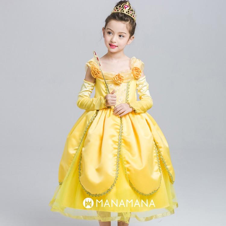 ベル ドレス 子供用 キッズ コスプレ なりきり 衣装 仮装 コスチューム プリンセスドレス クリスマス プレゼント 誕生日 手袋 Set Ty 子供服マナマナキッズ ベビー服 通販 Yahoo ショッピング