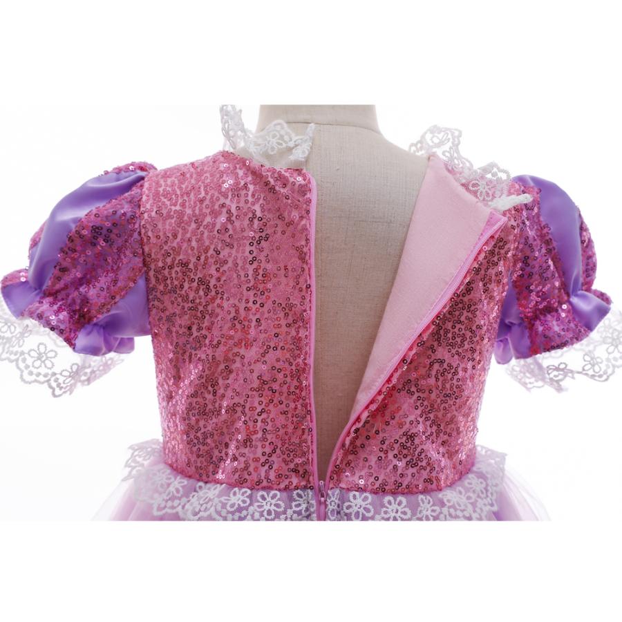 ラプンツェル ドレス 子供 用  キッズ  ハロウィン コスプレ 女の子 衣装 コスチューム プリンセス セット 誕生日 クリスマス プレゼント120cm 120 130 140 cm |  | 13