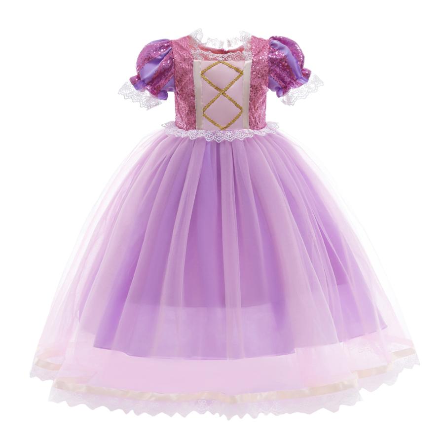 三つ編み カチューシャ ラプンツェル ドレス 子供 用 キッズ  ハロウィン コスプレ 女の子 衣装 コスチューム プリンセス セット 誕生日 クリスマス プレゼント |  | 11