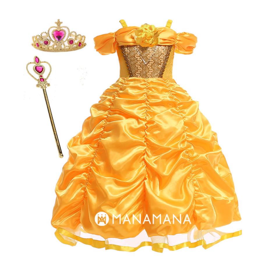 ベル ドレス 子供 用 キッズ 美女と野獣 Belle プリンセス ベル ドレス 子供 用 キッズ 美女と野獣 Belle プリンセス