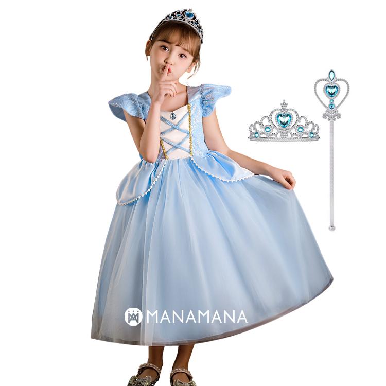 シンデレラ ドレス キッズ 子供 用 プリンセス ハロウィン コスプレ