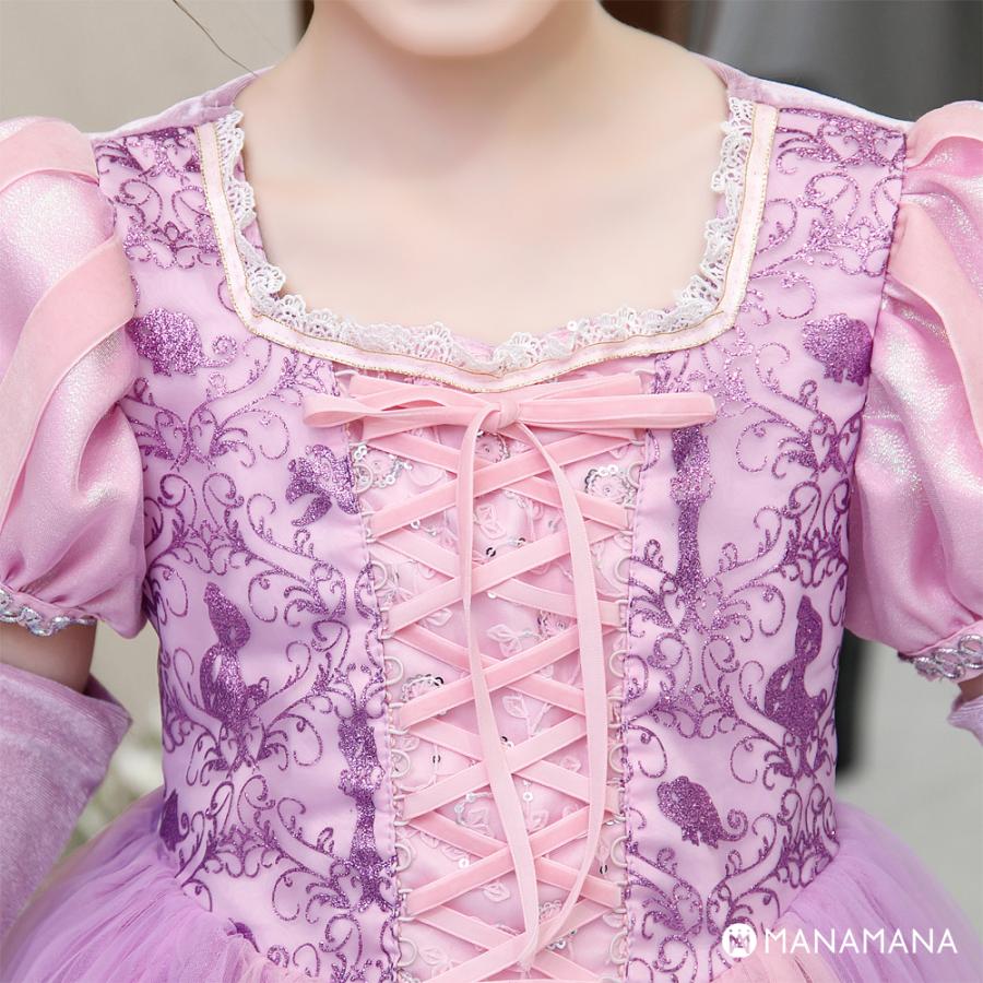 ラプンツェル ドレス 子供 用 キッズ ハロウィン コスプレ 女の子 衣装