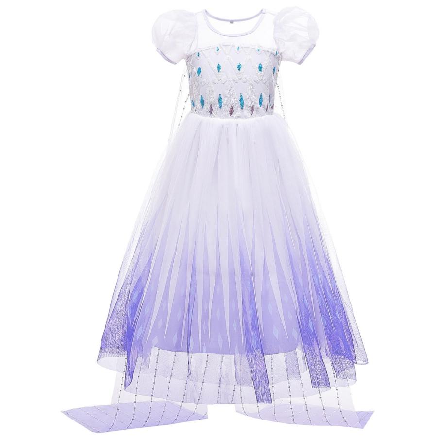 白 エルサ ドレス キッズ アナと雪の女王 子供 用 半袖 ハロウィン 衣装 コスチューム コスプレ プリンセス 女の子 誕生日 プレゼント 100 110 120 130 140 cm |  | 08