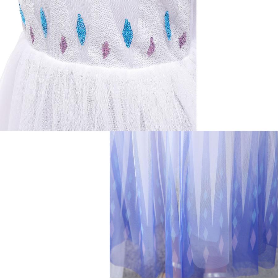 白 エルサ ドレス キッズ アナと雪の女王 子供 用 半袖 ハロウィン 衣装 コスチューム コスプレ プリンセス 女の子 誕生日 プレゼント 100 110 120 130 140 cm |  | 11