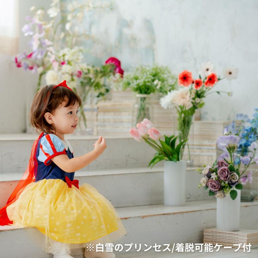 半袖 プリンセスワンピース 半袖 プリンセス キッズ ワンピース  プリンセスドレス アナ エルサ 白雪姫 子供 子ども コスチューム ハロウィン 90 100 110 120 cm |  | 14
