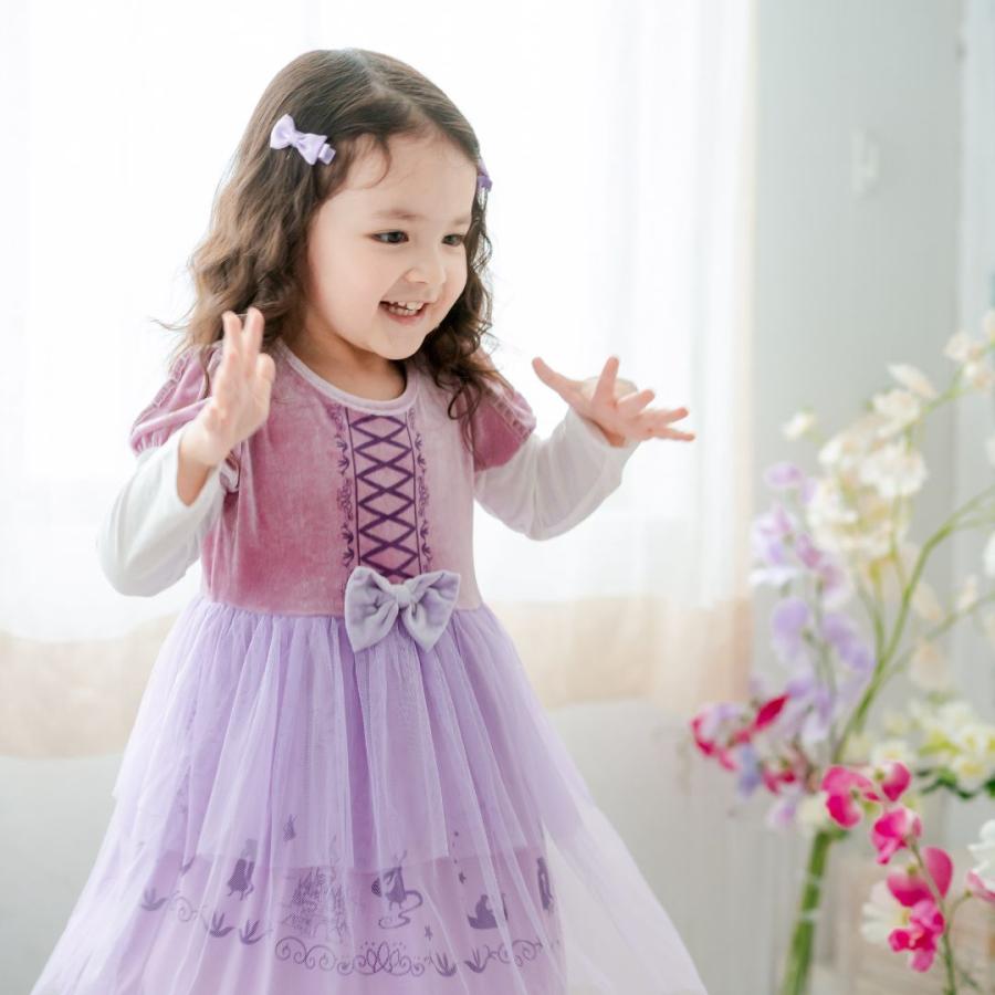 長袖 プリンセスワンピース プリンセス キッズ ワンピース プリンセス