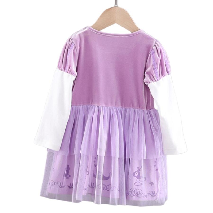 長袖 プリンセスワンピース プリンセス キッズ ワンピース  プリンセスドレス ラプンツェル 子供 子ども コスチューム ハロウィン 90 100 110 120 |  | 13