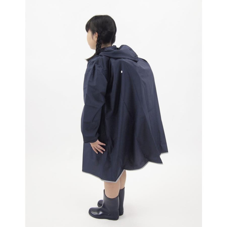 レインコート ドレスタイプ 紺 ネイビー ランドセル対応 120 cm 受験 