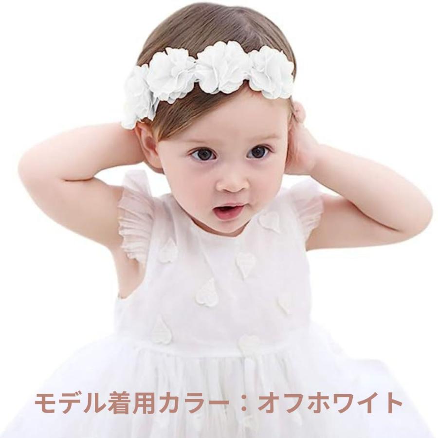 ベビー用 ヘアバンド ヘアーアクセサリー レースゴム チュール お花