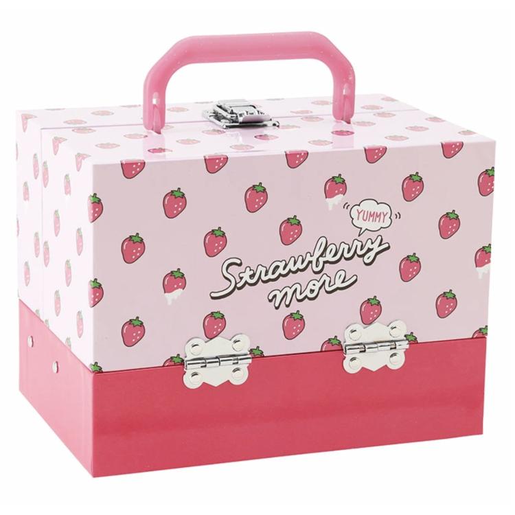 ストロベリー メイクセット メイクボックス キッズ コスメ 子供 用 コスメセット 小学生 おもちゃ 化粧品 苺 メイク プレゼント バニティ 安全 5歳 6歳 7歳 8歳 T0003 子供服マナマナキッズ ベビー服 通販 Yahoo ショッピング