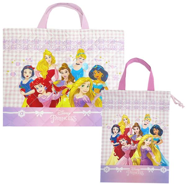 ディズニー プリンセス レッスン バッグ 持ち手付き 巾着 2点セット
