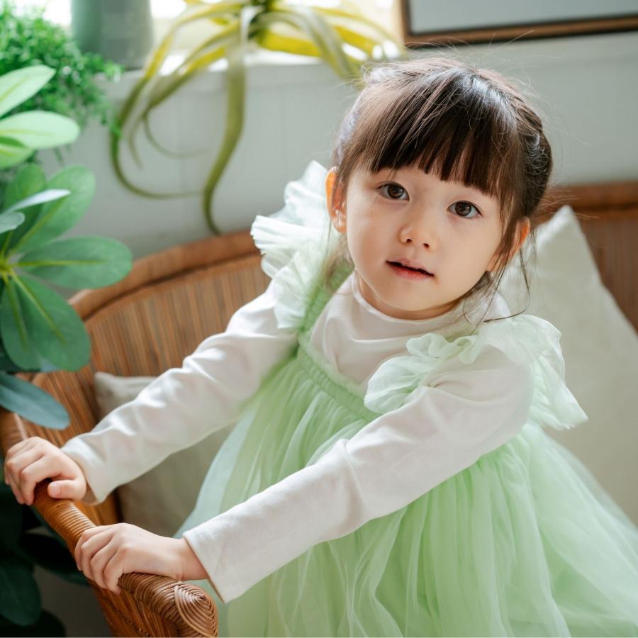 カットソー キッズ 長袖 ハイネック トップス ロンT 女の子 子供服 
