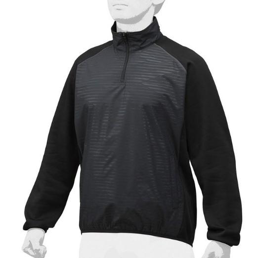 MIZUNO [ハイブリッドハーフZIPジャケット] 12JE8V4709 ブラック Lサイズ 12je8v4709lマナスポヤフー店 通販 Yahoo!ショッピング