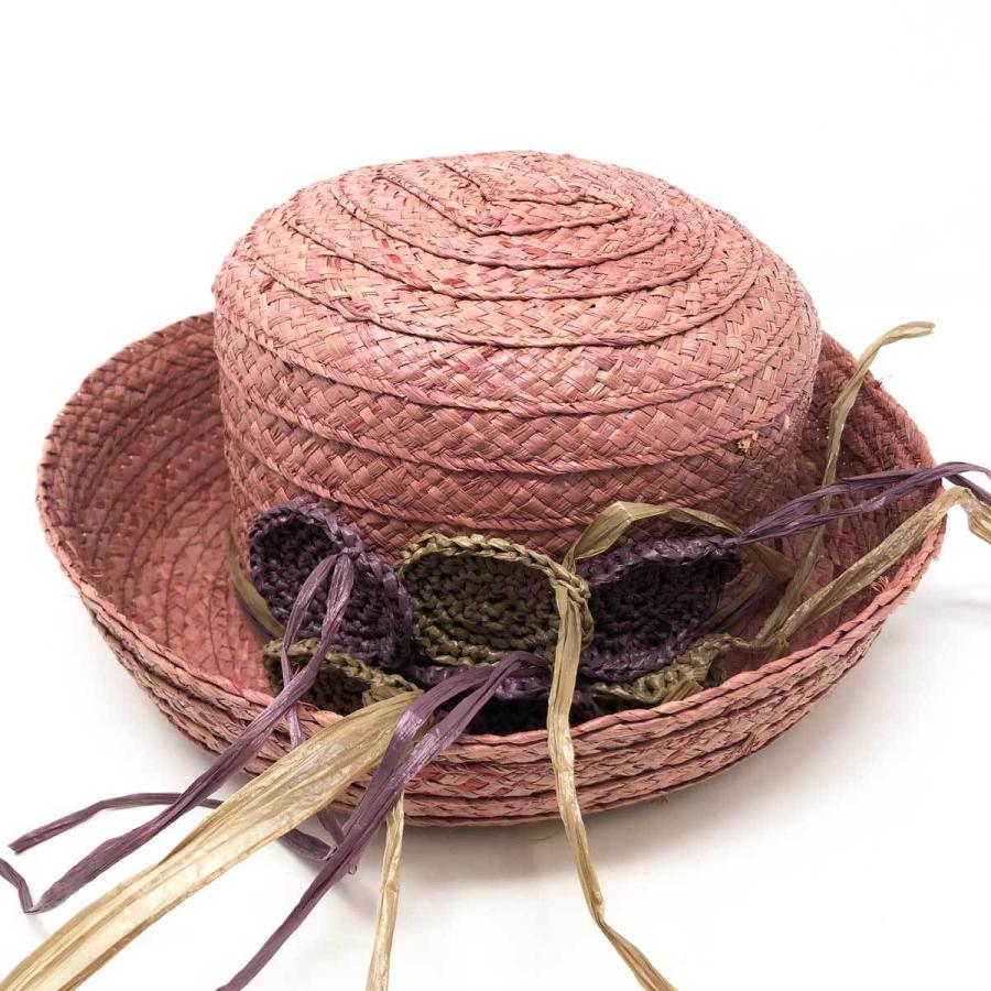 薔薇色の帽子 麦わら帽子-
