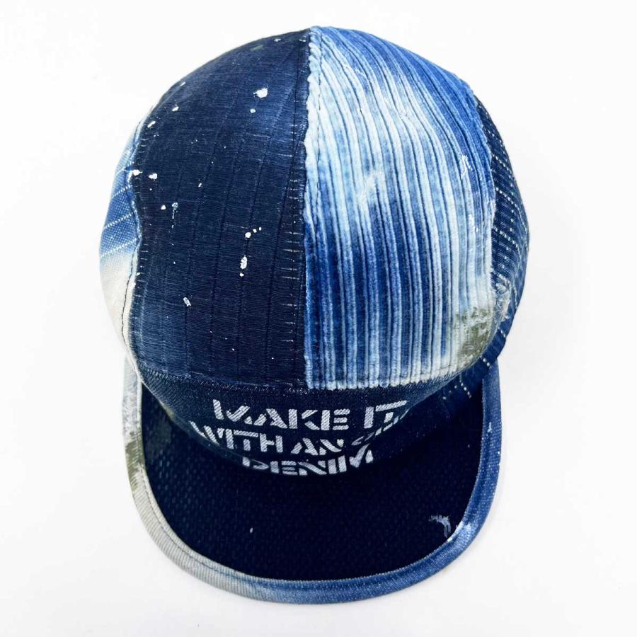 THE FACTORY MADE（ザ ファクトリーメイド）VINTAGE WOKER CAP ワークキャップ デニム ジェットキャップ 日本製 FM562｜manaboo｜05