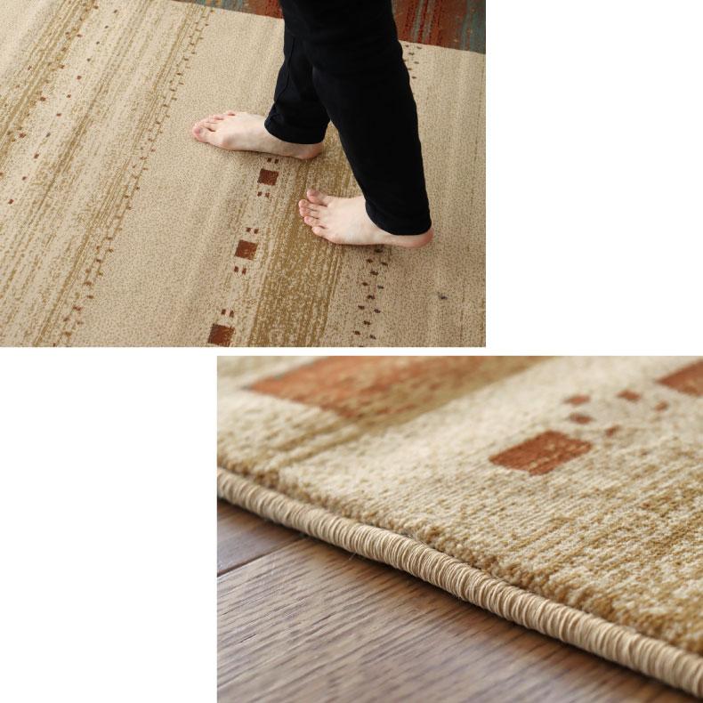 手織りジュートラグ ベージュ 240x240cm 正方形