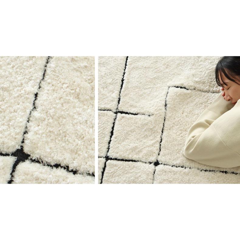 マナベインテリアハーツ ラグ カーペット 洗える モロッカン