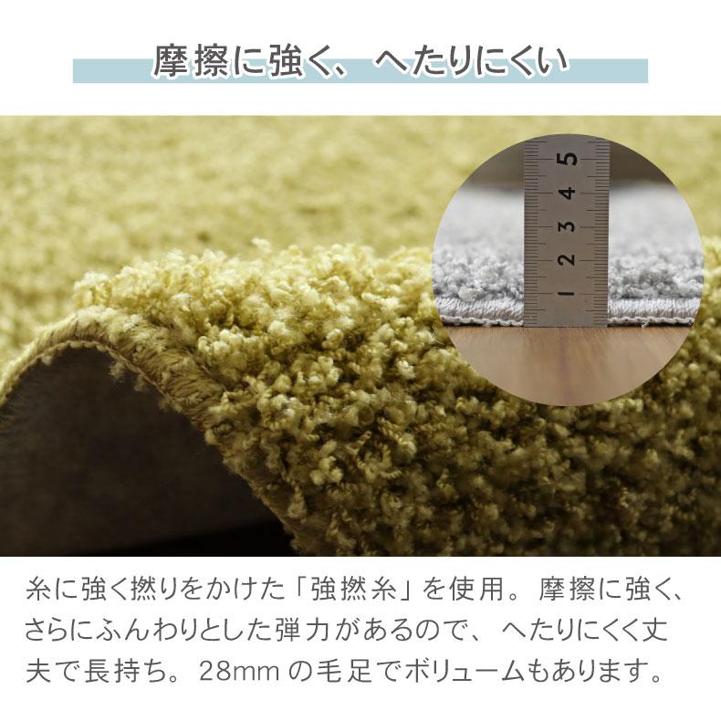 ラグ 洗える シャギーラグ 日本製 4畳 190×290cm 抗菌 防ダニ 滑り
