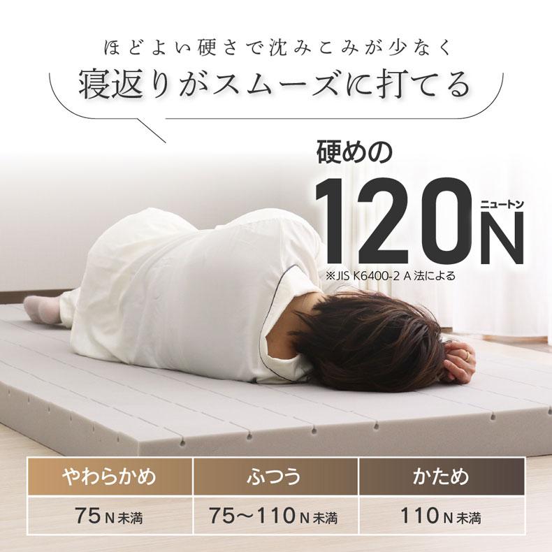 セミダブル 西川 高反発 マットレス 120×195cm 厚み 8cm 敷き布団