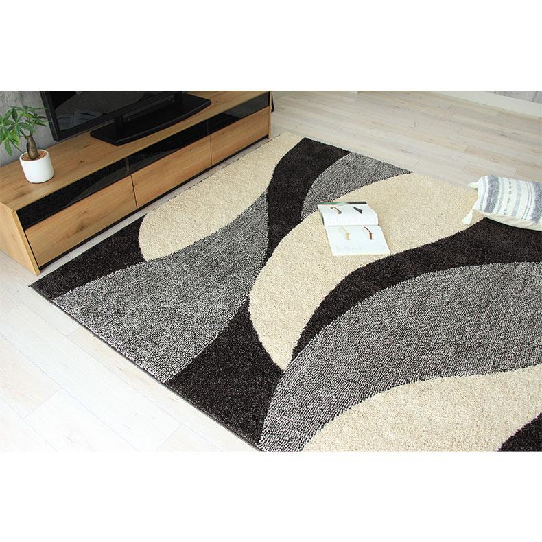 カーペット 洗える ラグ 国産 日本製 抗菌 防臭 シャギー 2畳用 洗えるシャギーラグ 制菌加工/床暖房 ホットカーペット対応