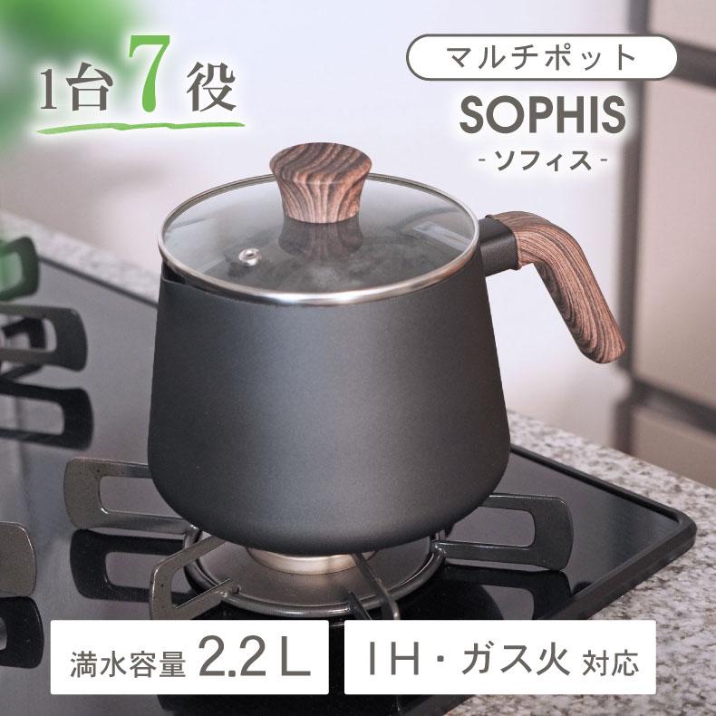 マナベインテリアハーツ マルチポット ガス火 IH 片手鍋 鍋 2.2L 17cm