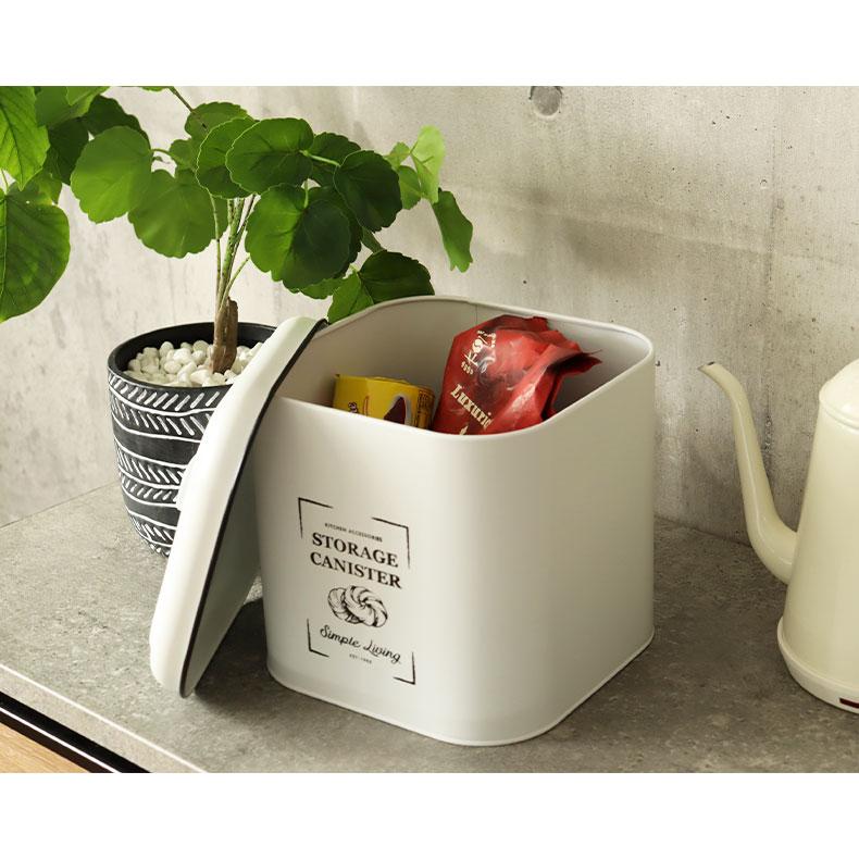マナベインテリアハーツ キャニスター おしゃれ レトロ ホワイト 白