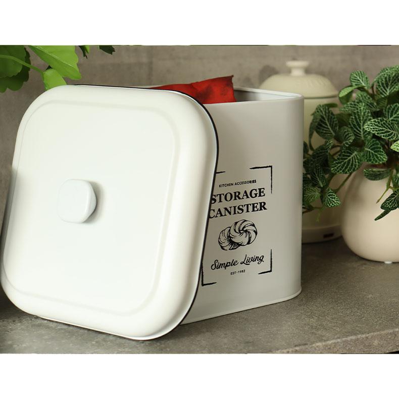 マナベインテリアハーツ キャニスター おしゃれ レトロ ホワイト 白