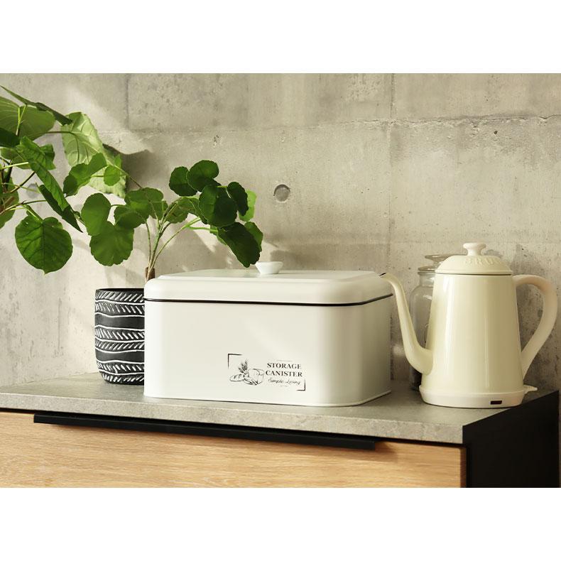 マナベインテリアハーツ ブレッドボックス パン入れ 食パン ホワイト