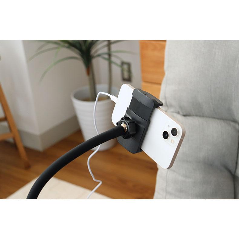 スマホ置き スマホスタンド付き座椅子 座椅子 スマホホルダー付き 回転 スマホスタンド付き 回転座椅子 レイジー_6