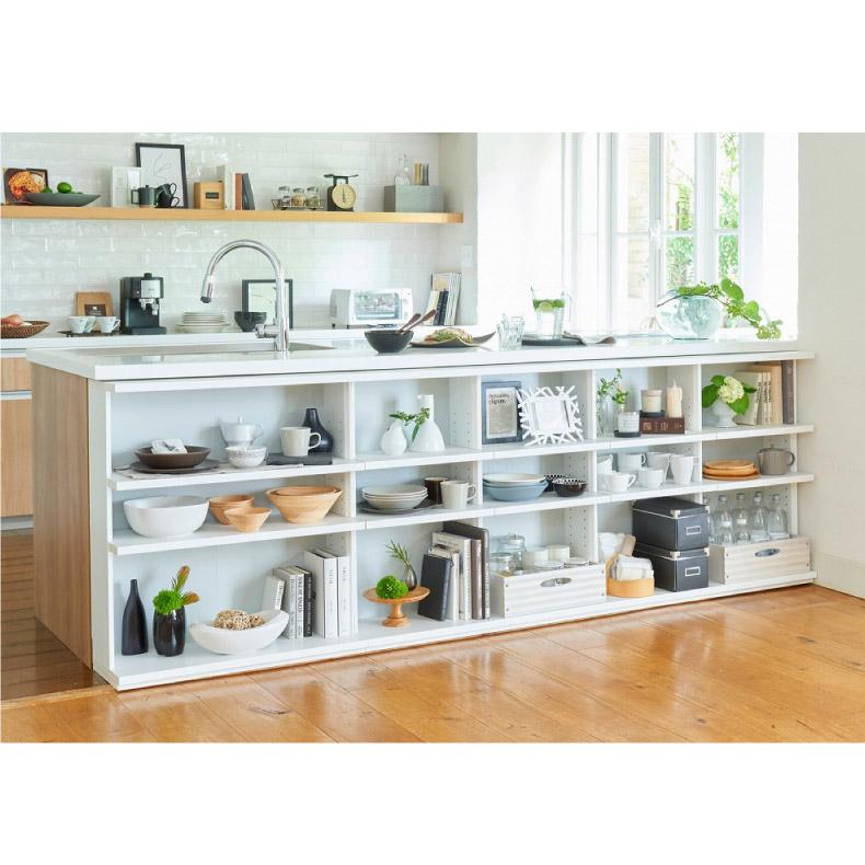 キッチンカウンター ワゴン 棚 作業台 幅75cm カウンター下収納