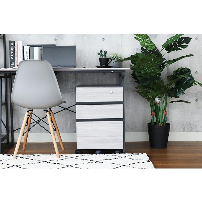 マナベインテリアハーツ グレー デスクワゴン ワゴン キャスターワゴン