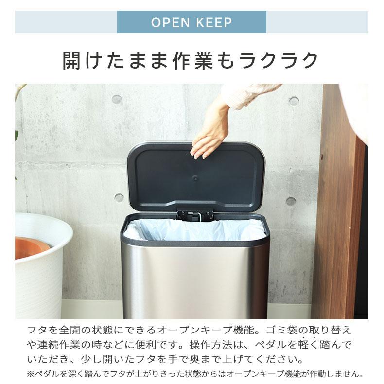 マナベインテリアハーツ ゴミ箱 ダストボックス 30L 臭わない 脚踏み式