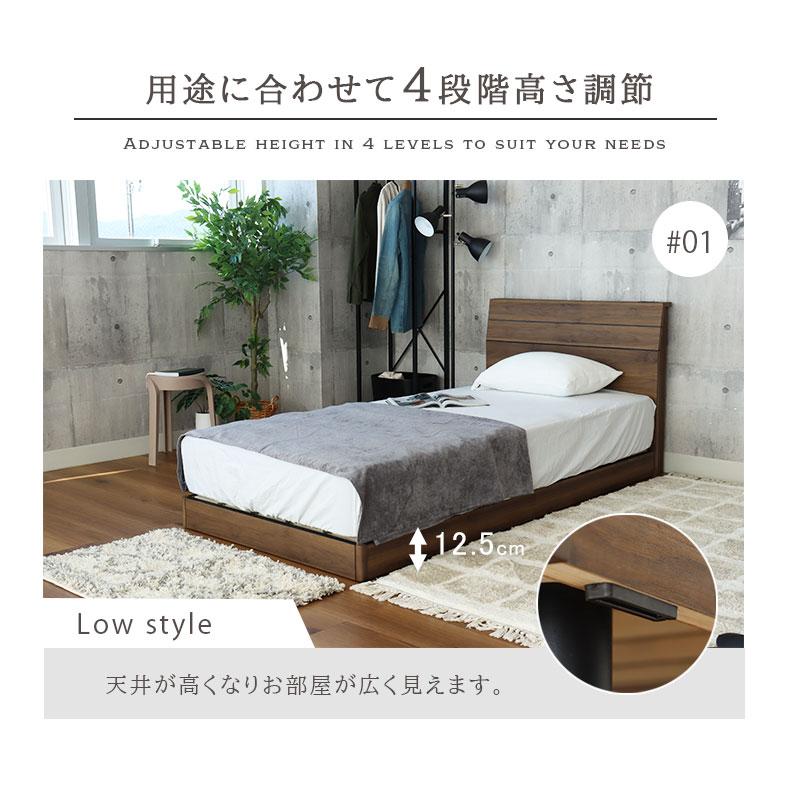 【美品】(11月8日終了予定)マナベ　ダブルベッド　マットレス付き マナベインテリアハーツ 布床板 ダブルベッド ベッド ベット 高さ調節