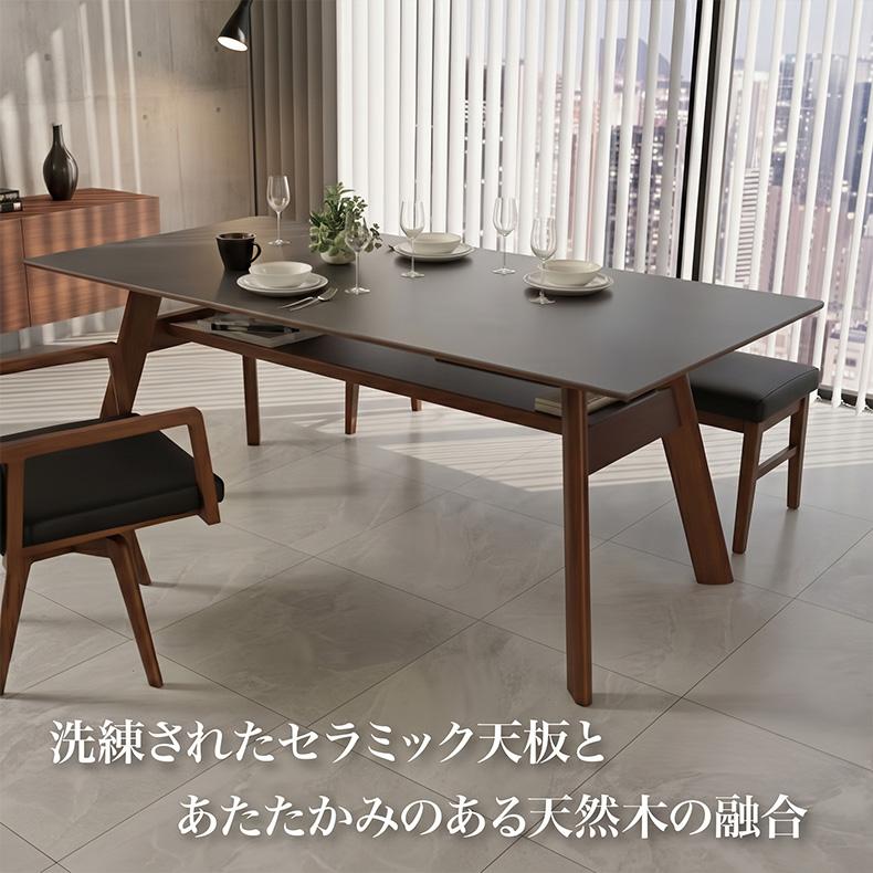 マナベインテリアハーツ ダイニングテーブル セラミック 幅160cm 石目