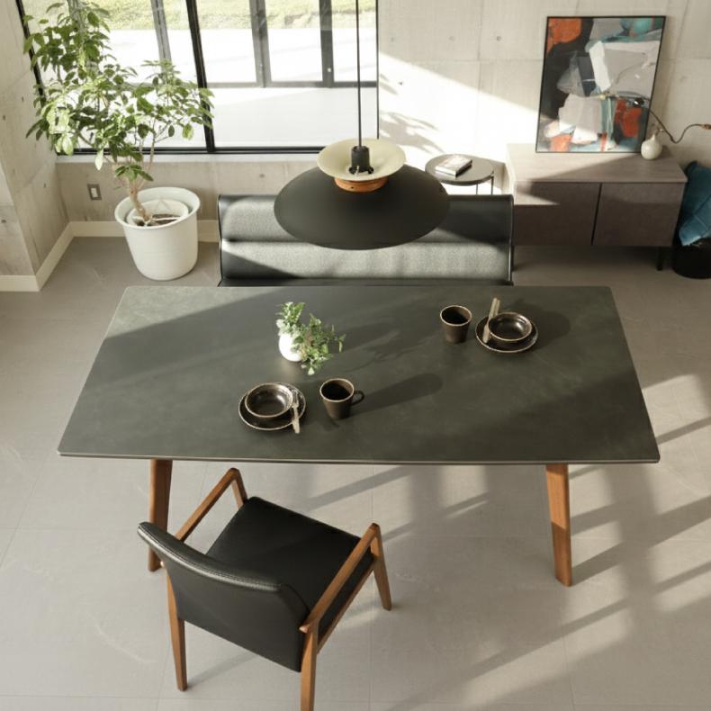 マナベ　人工石 ダイニングテーブル マナベ 人工石 ダイニングテーブル マナベインテリアハーツ メラミン天