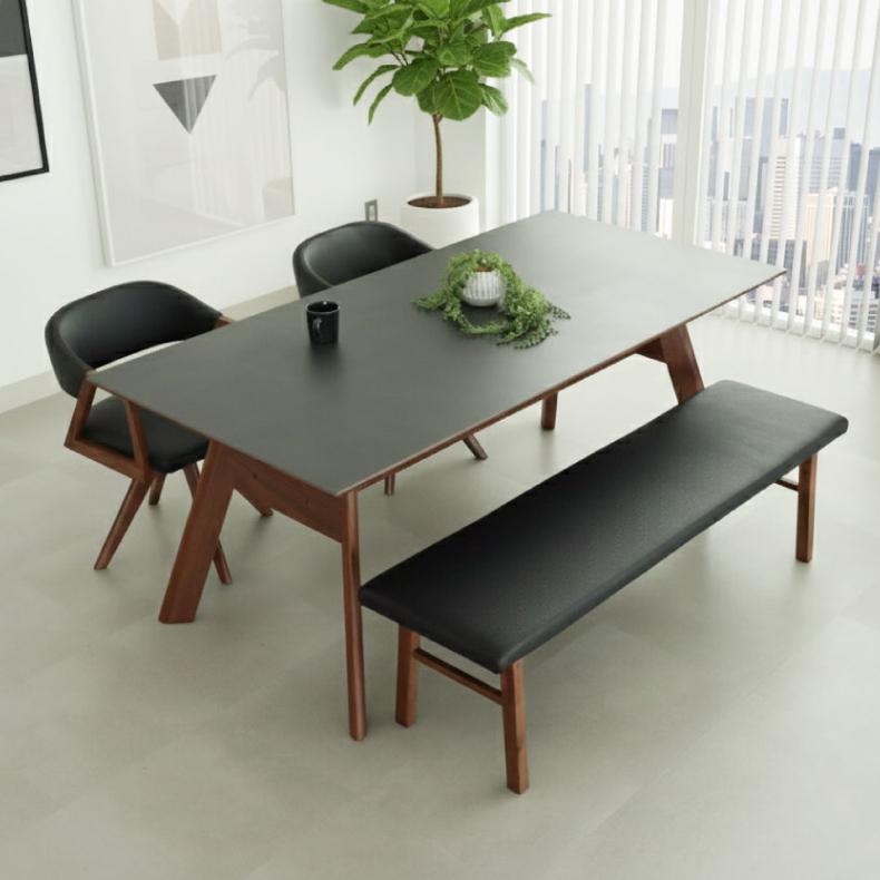 マナベインテリアハーツ ダイニングテーブル セラミック 幅180cm 石目