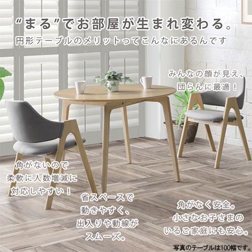 テーブル ダイニング ダイニングテーブル 幅100cm 円形 デント2