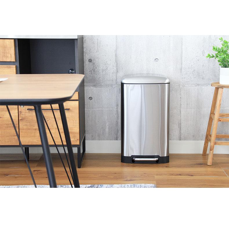 マナベインテリアハーツ ごみ箱 ゴミ箱 30リットル フタ付き 足踏み式
