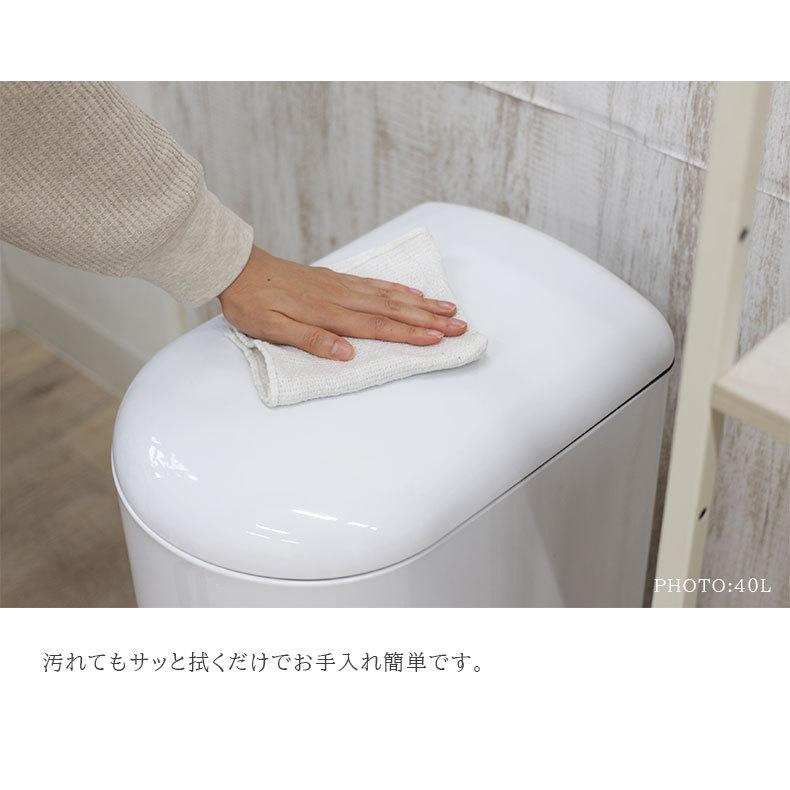 マナベインテリアハーツ ごみ箱 ペダル式 ふた付き 10リットル 白