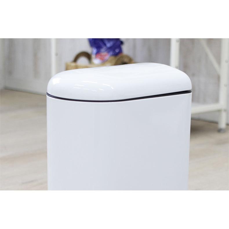 マナベインテリアハーツ ごみ箱 ペダル式 ふた付き 10リットル 白