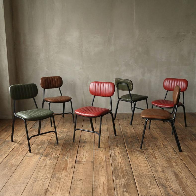 マナベインテリアハーツ チェア チェアー おしゃれ スチール脚 レトロ