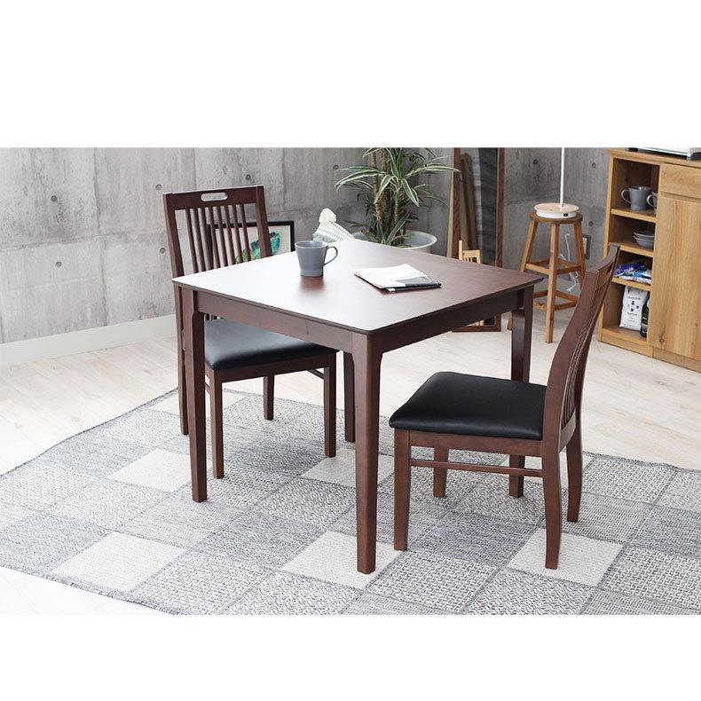ダイニングテーブル 80cm×80cm マナベインテリアハーツ マナベインテリアハーツ ダイニングテーブルセット 2人用 3点 幅
