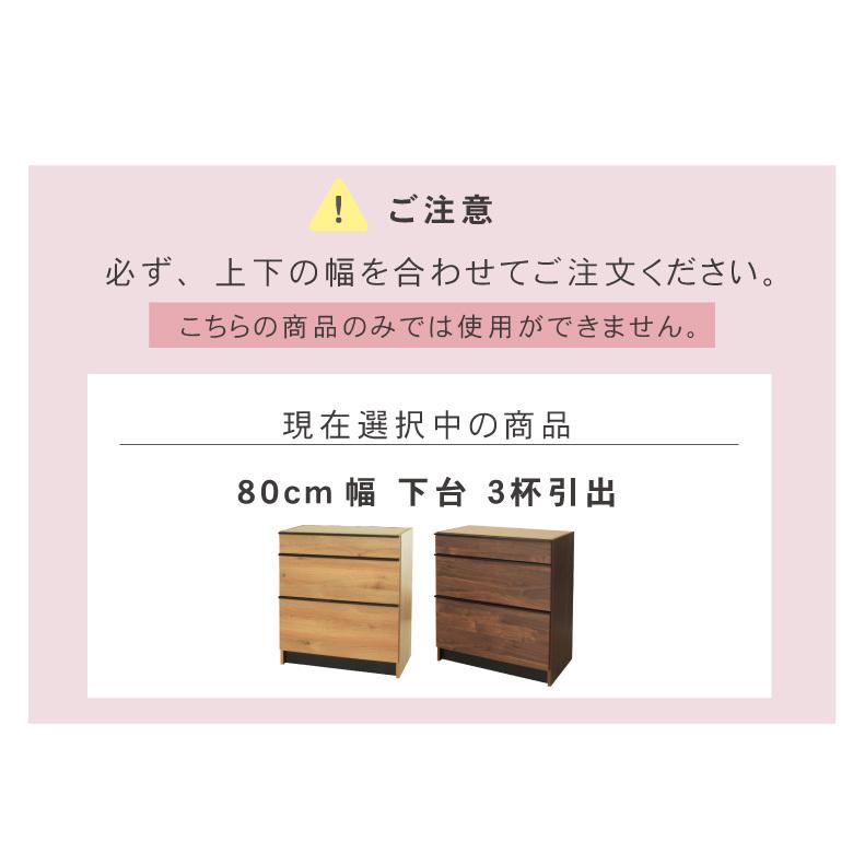 組み換え 食器入れ オリジナル レンジ台 幅80cm 下台 3杯引出 フォーガス