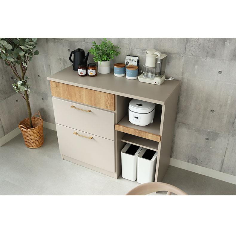 マナベインテリアハーツ キッチンカウンター 105 おしゃれ